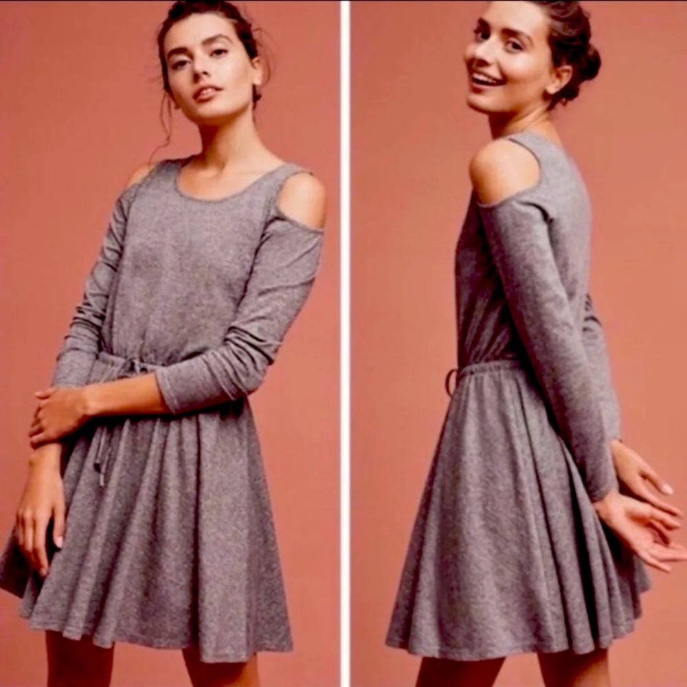 Lili’s for Anthropologie cold shoulder grey NWT